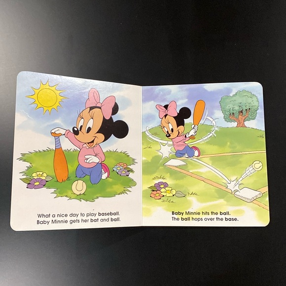 Disney: Play Ball, Baby Minnie - Hardcover Board Book - Picture 3 of 6